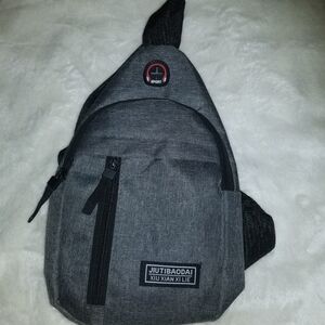 Gray Sling Bag for Men
